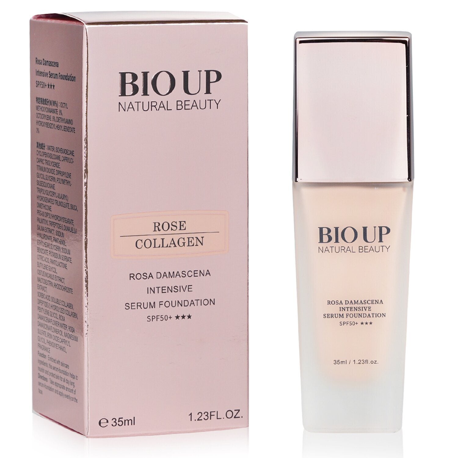 NATURAL BEAUTY - (For EDD) BIO UP Rose Collagen Intensive Serum Foundation SPF50  35ml/1.23oz - lolaluxeshop