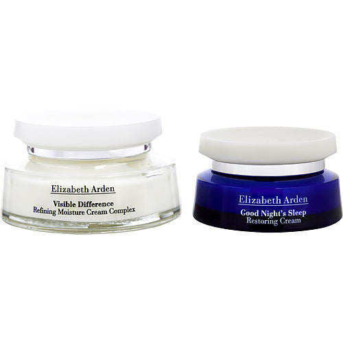 ELIZABETH ARDEN by Elizabeth Arden Visible Difference Day & Night Duo: Refining Moisture Cream Complex 100ml/3.4oz+Good Night's Sleep Restoring Cream 50ml/1.7oz --2pcs - lolaluxeshop