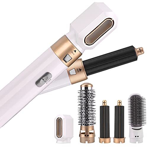 5 in 1 Curling Wand Set Professional Hair Curling Iron for Multiple Hair Types and Styles Fuchsia - lolaluxeshop