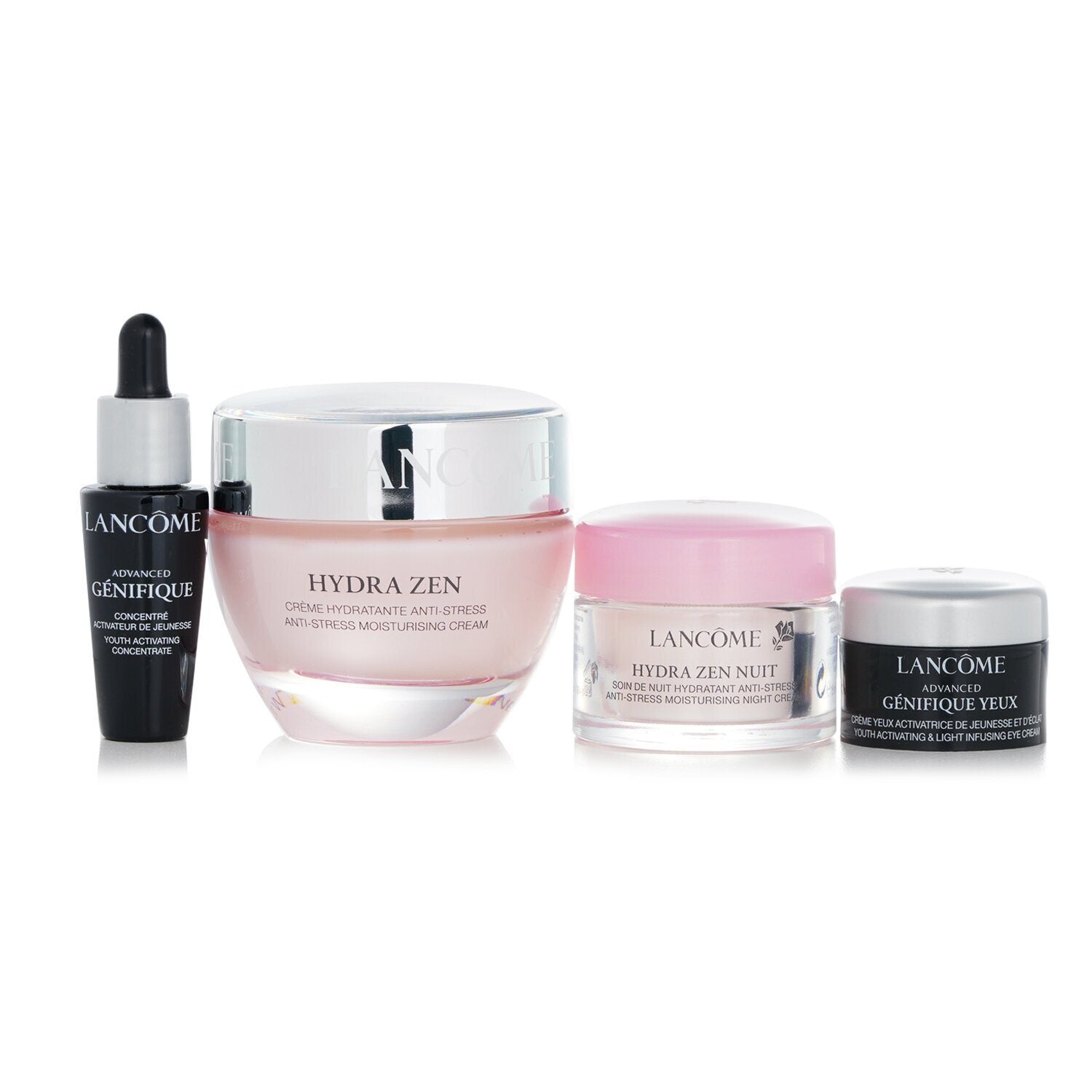 LANCOME - Hydra Zen Skincare Set: Moisturising Cream 50ml + Night Cream 15ml + Genifique Serum 10ml + Genifique Eye Cream 5ml 882521 4pcs - lolaluxeshop