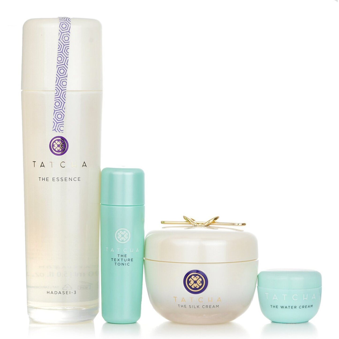 TATCHA - Essence Bundle: The Essence Plumping Skin Softener 150ml + The Silk Cream 50ml + Water Cream 5ml + Texture Tonic 25ml 4pcs - lolaluxeshop