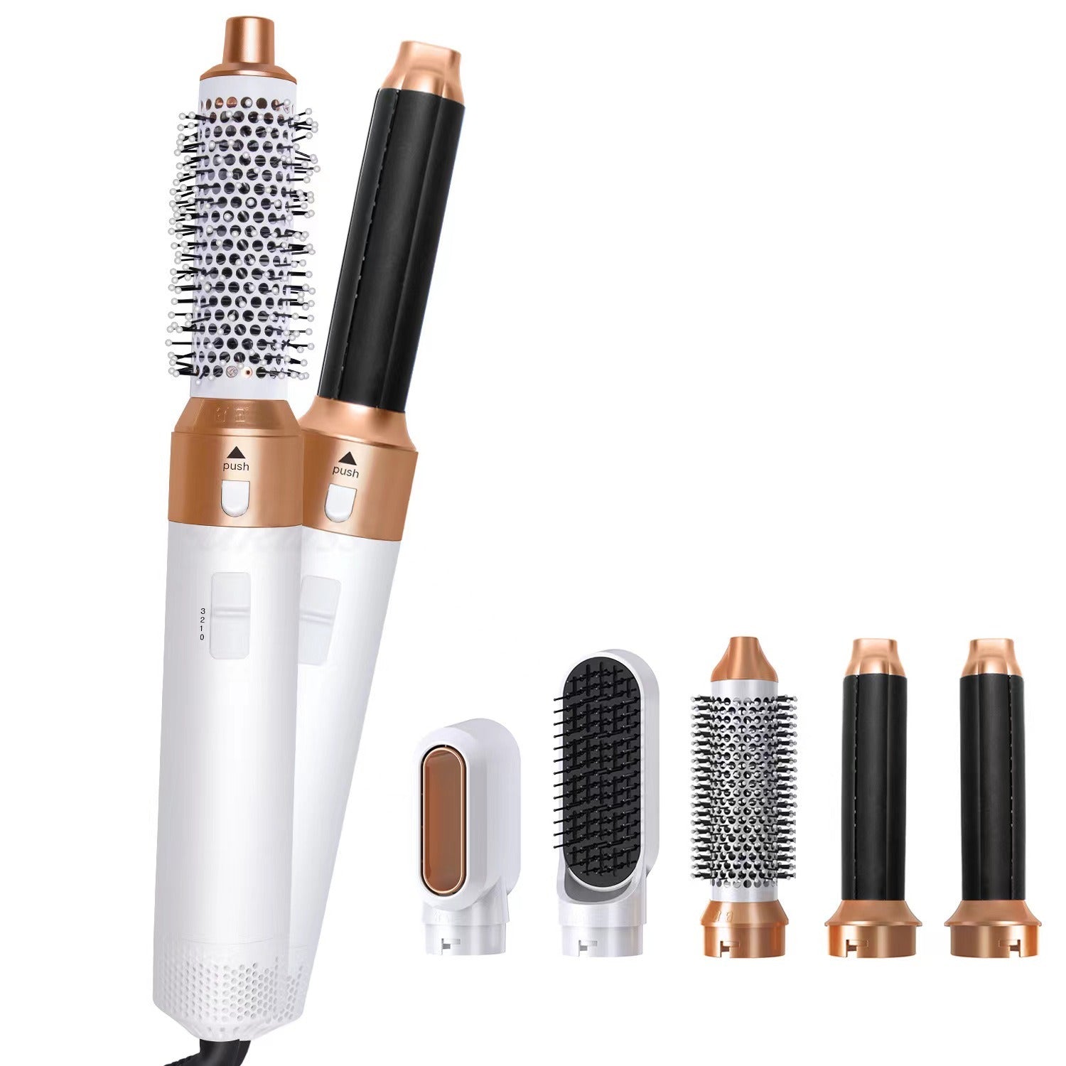 5 In 1 Curling Set With Brush Motor Hair Styler Hot Air Brush Professional Hair Dryer Brush Straightener For All Hair Styles - lolaluxeshop