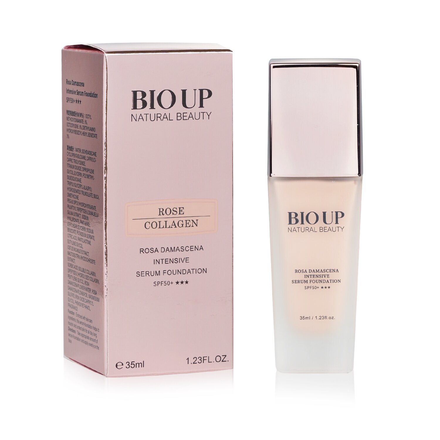 NATURAL BEAUTY - BIO UP Rose Collagen Intensive Serum Foundation SPF50 BO1B14A1/5128164 35ml/1.23oz - lolaluxeshop