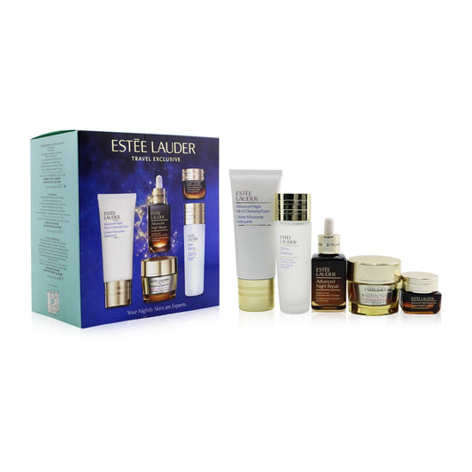 ESTEE LAUDER - Your Nightly Skincare Experts: ANR 50ml+ Revitalizing Supreme+ Soft Cream 50ml+ Eye Supercharged 15ml+ Micro Cleans... PLWM 5pcs - lolaluxeshop