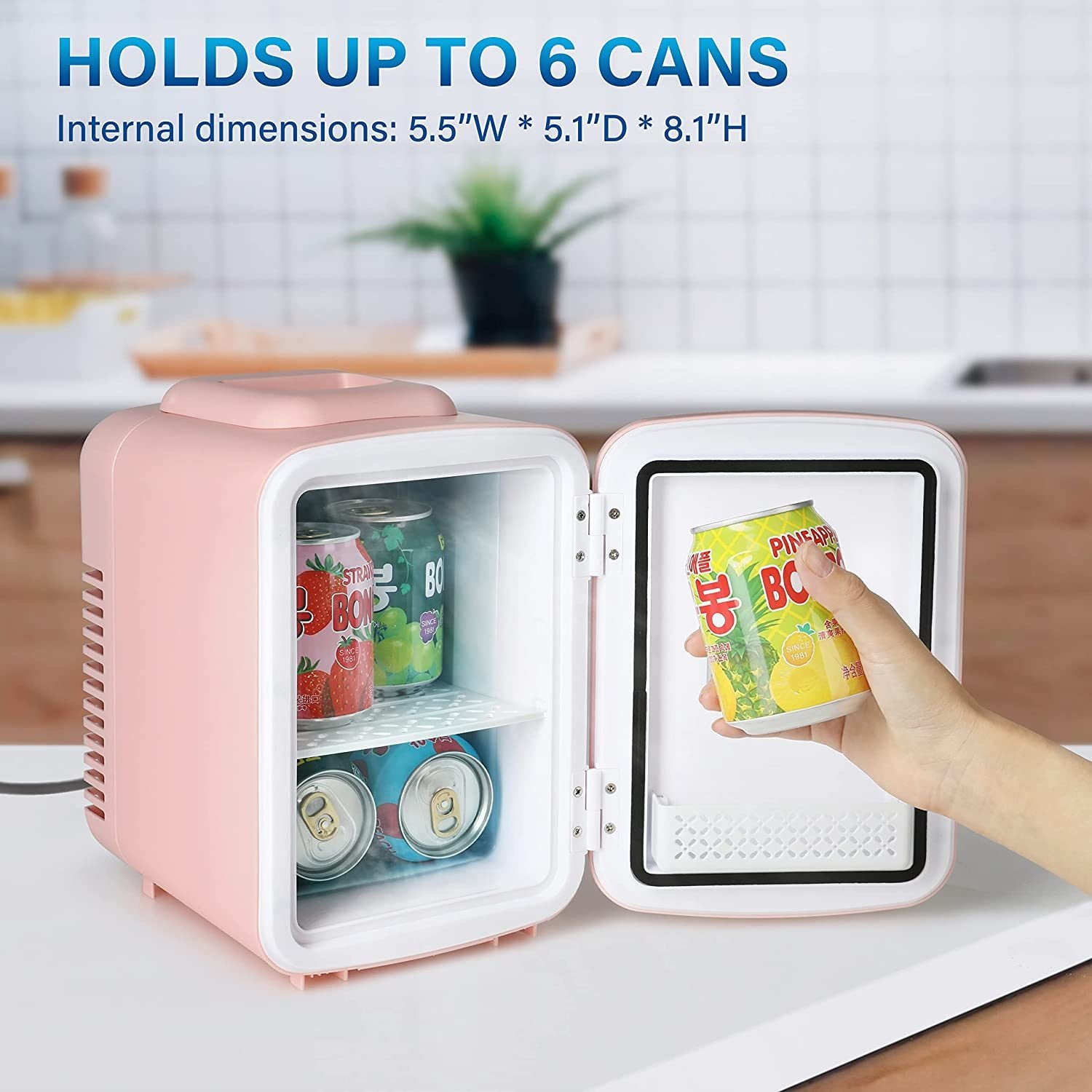 Simple Deluxe Mini Fridge: Compact Portable Cooler & Warmer for Skincare, Beverages, Food, and Cosmetics - lolaluxeshop