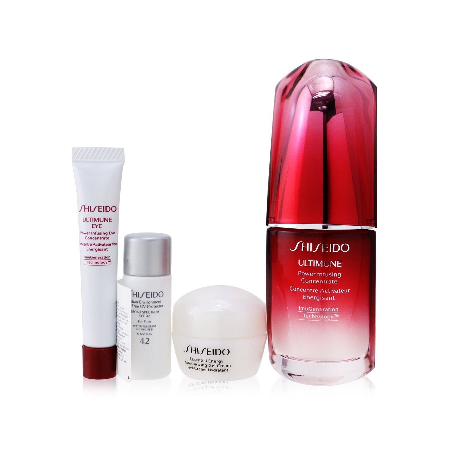 SHISEIDO - Ultimate Hydrating Glow Set: Ultimune Power Infusing Concentrate 30ml + Moisturizing Gel Cream 10ml + Eye Con...999980 4pcs - lolaluxeshop