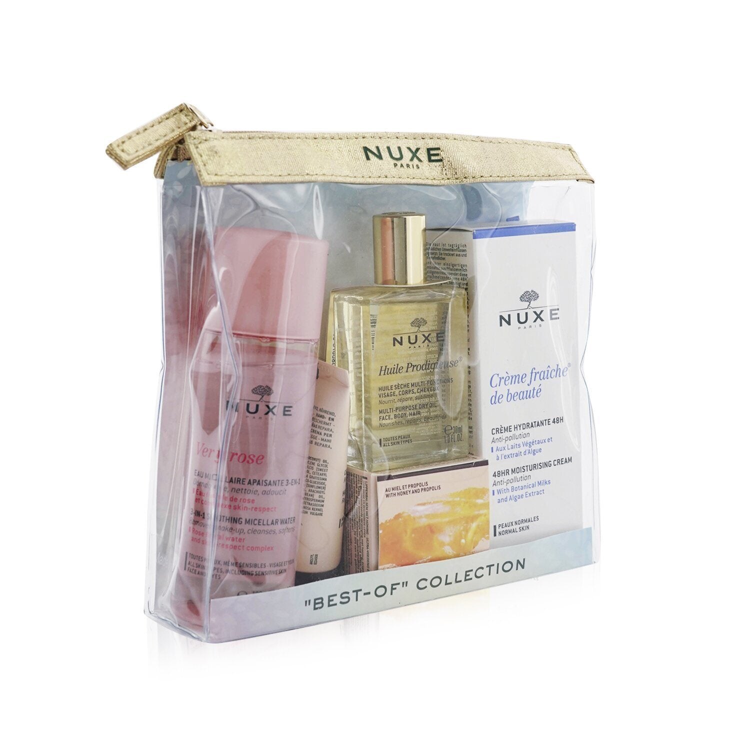 NUXE - "Best-Of" Collection: Very Rose Micellar Water+Reve De Miel Hand & Nail Cream+Huile Prodigieuse Multi-Purpose Dry Oil+Reve... 5pcs - lolaluxeshop