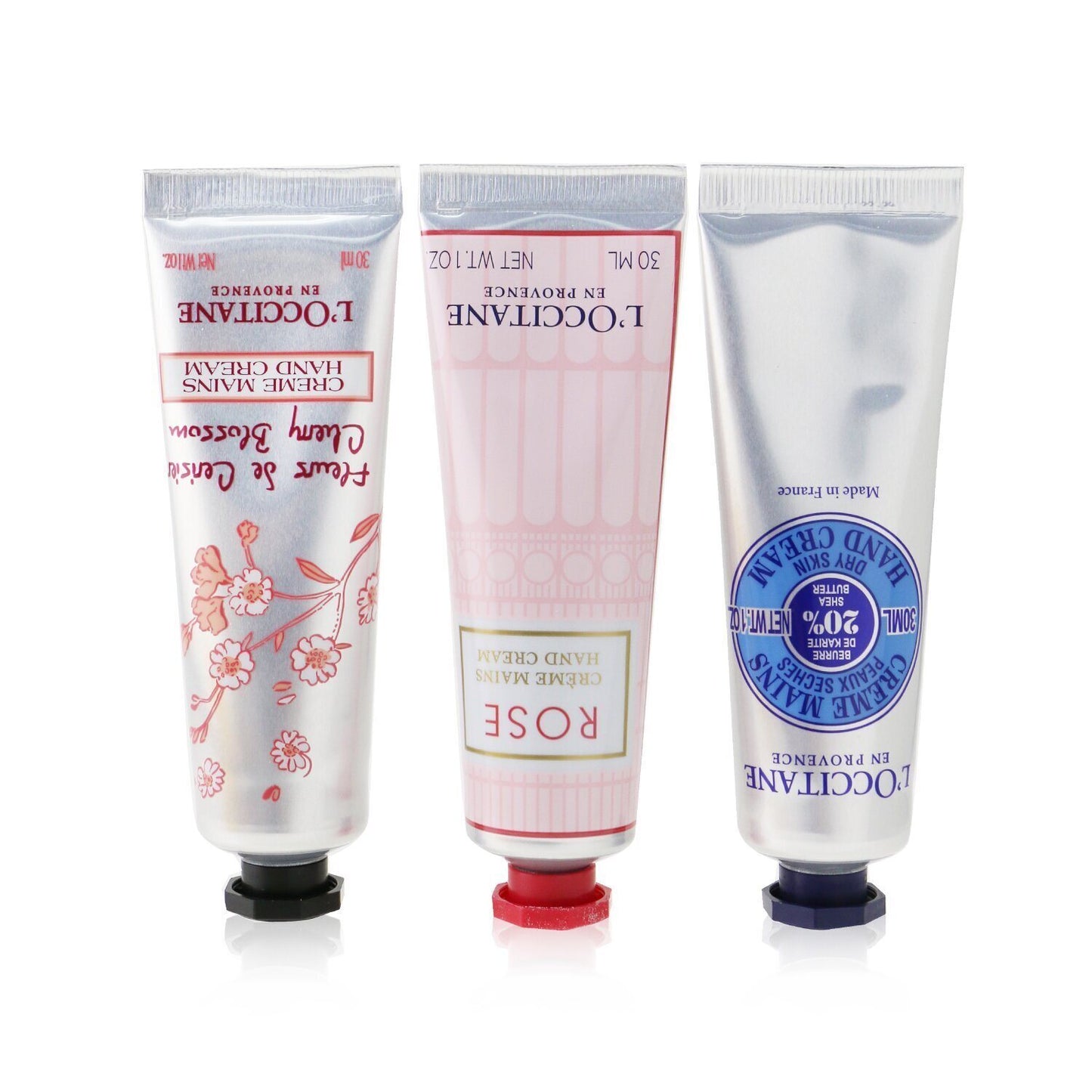 L'OCCITANE - Lovelier Hands Set: 2xRose Hand Cream 30ml+2x Shea Butter Hand Cream 30ml+2x Cherry Blossom Hand Cream 30ml 594988 6x30ml/1oz - lolaluxeshop