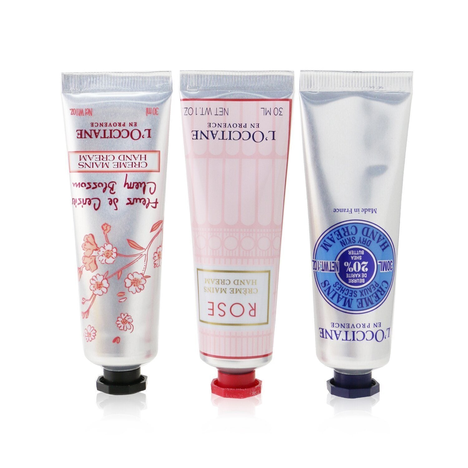 L'OCCITANE - Lovelier Hands Set: 2xRose Hand Cream 30ml+2x Shea Butter Hand Cream 30ml+2x Cherry Blossom Hand Cream 30ml 594988 6x30ml/1oz - lolaluxeshop