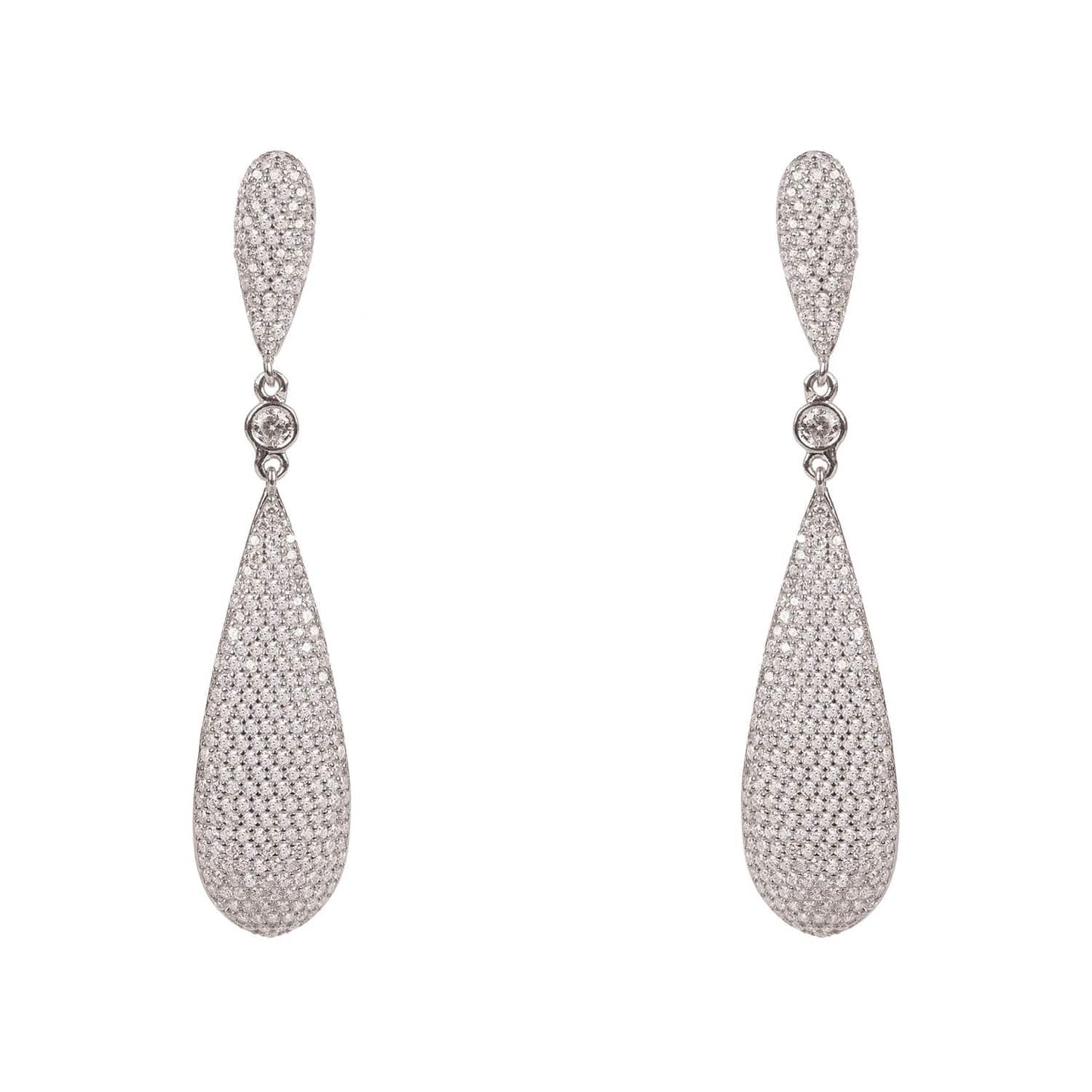 Latelita Long Drop Earrings Silver - lolaluxeshop