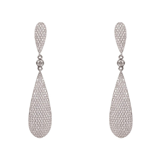 Latelita Long Drop Earrings Silver - lolaluxeshop