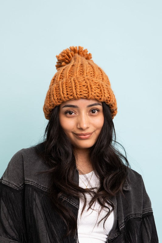 Soft Chunky Cable Knit Beanie - LOLA LUXE