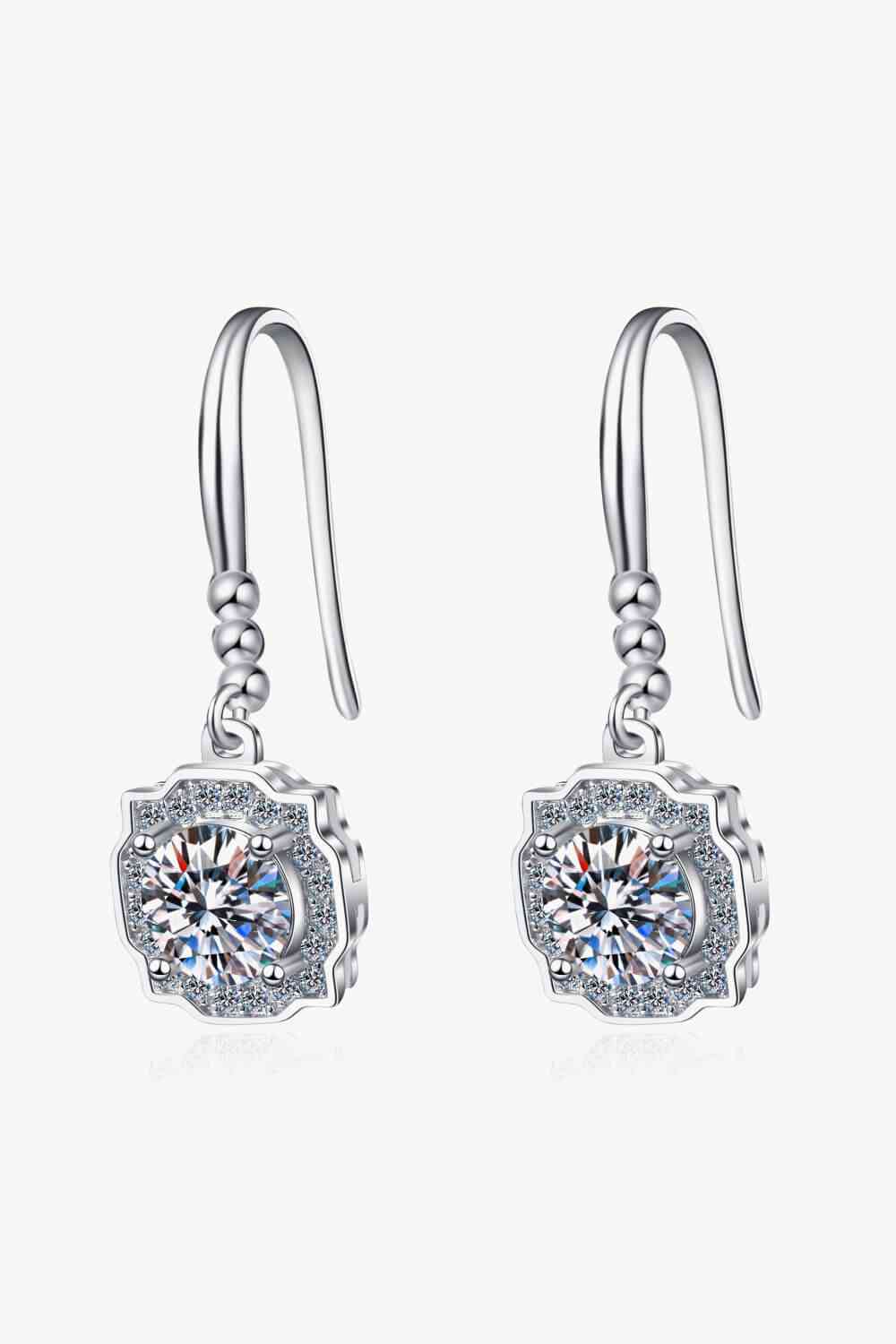 925 Sterling Silver Moissanite Hook Earrings - lolaluxeshop