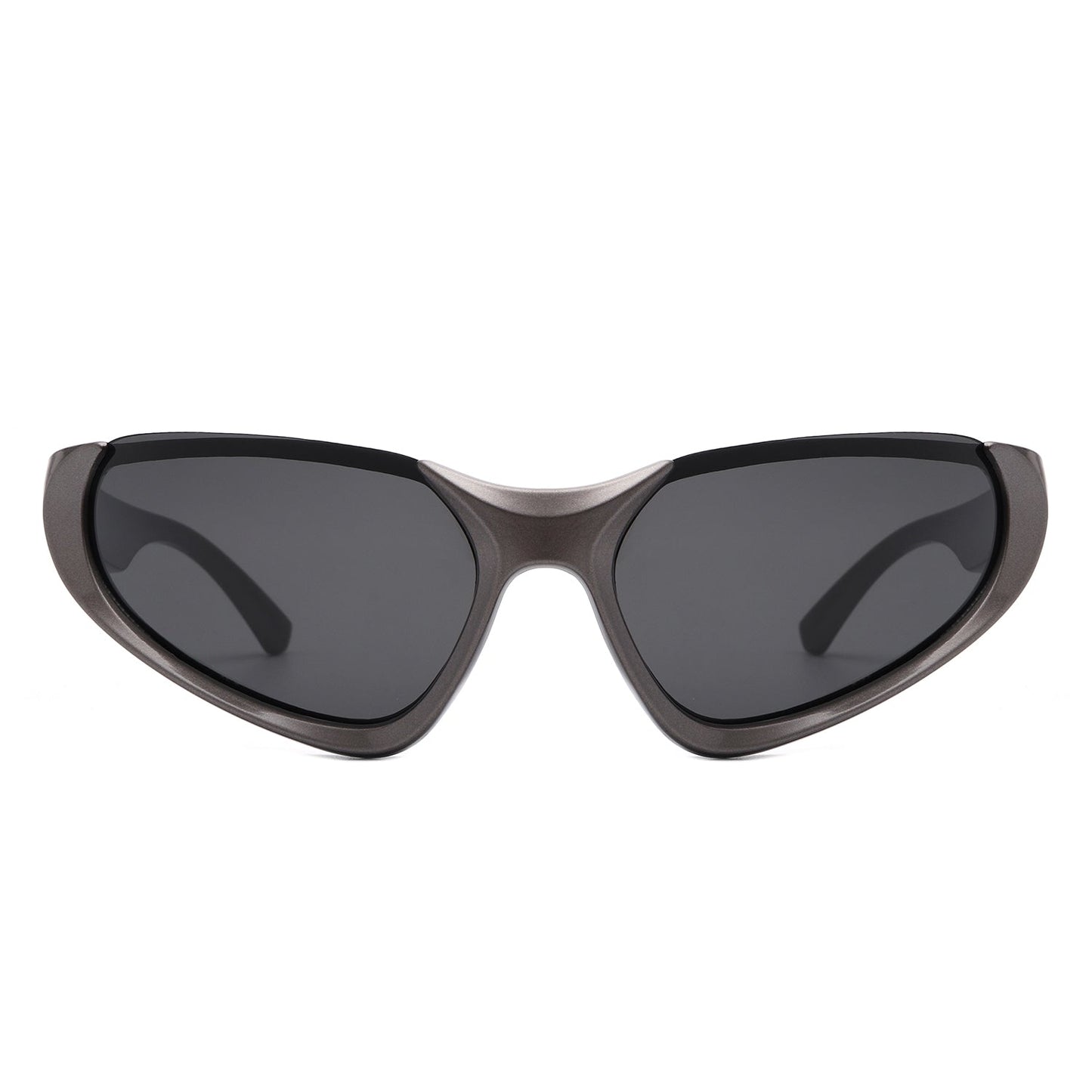 Dazzling - Rectangle Retro Fashion Wrap Around Sunglasses - lolaluxeshop