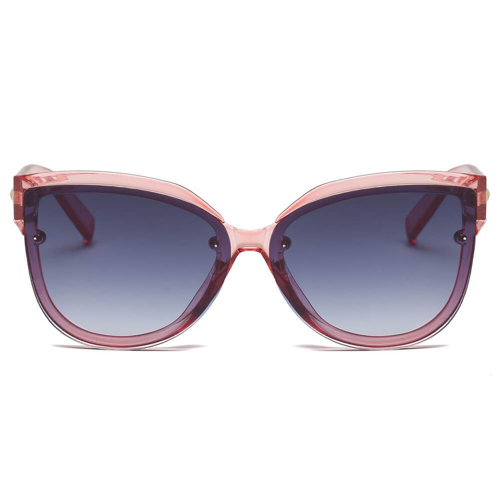 LENOIR | Women Oversized Mirrored Cat Eye Sunglasses - lolaluxeshop