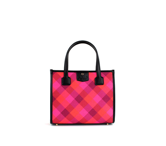 Oasis - Red Tartan Vegan Canvas Bag - lolaluxeshop