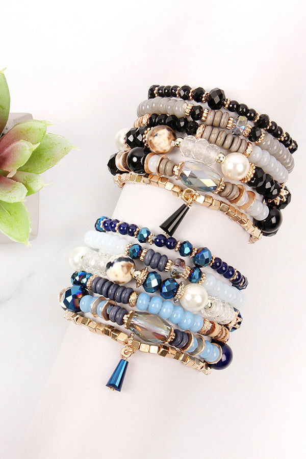 Hdb2200 - Stone Beads Stackable Bracelet - lolaluxeshop