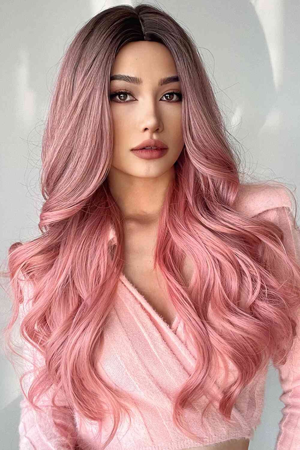 Fashion Wave Synthetic Long Wigs in Pink 26'' - lolaluxeshop