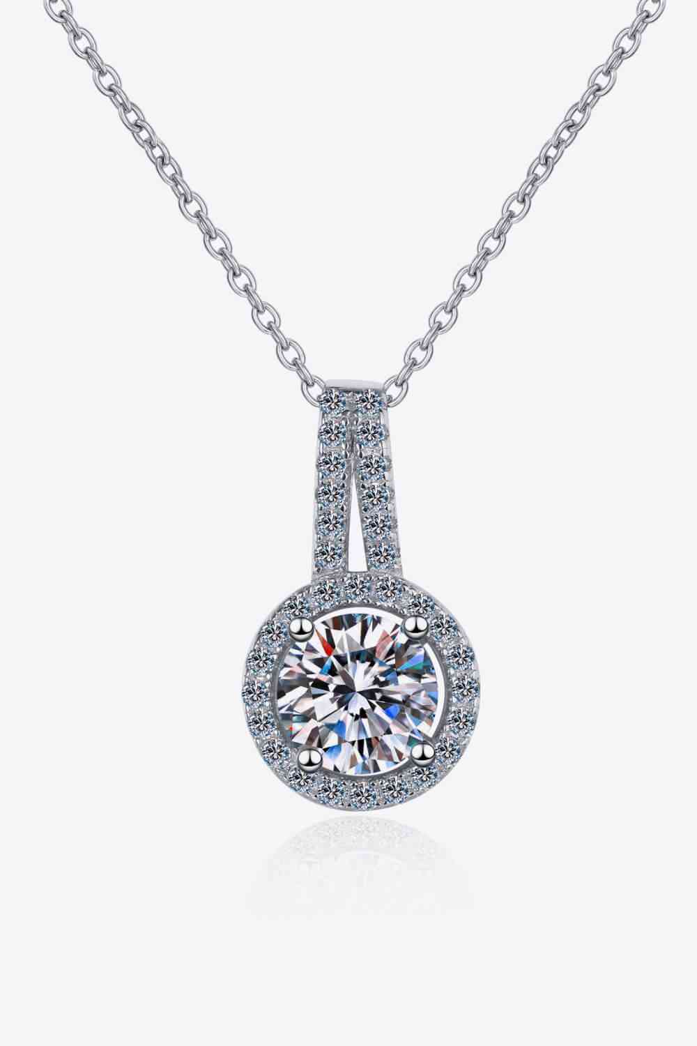 Build You Up Moissanite Round Pendant Chain Necklace - lolaluxeshop