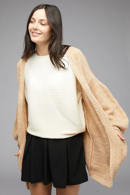 KNIT LONG SLEEVE CARDIGAN - LOLA LUXE