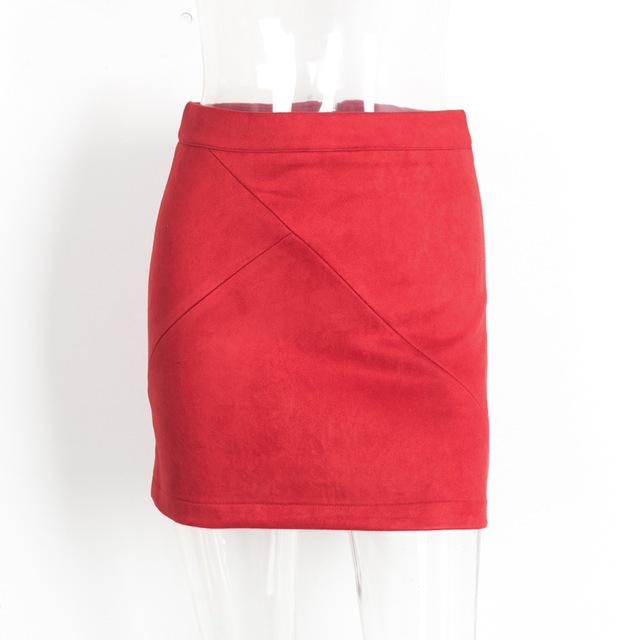 Vintage Leather Suede Pencil Skirt - LOLA LUXE