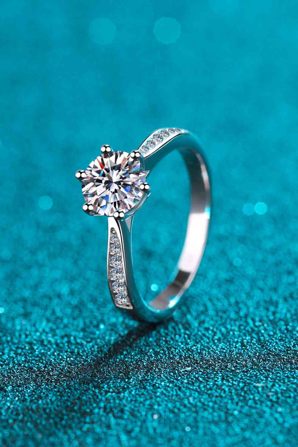 925 Sterling Silver Moissanite Adjustable Ring - lolaluxeshop