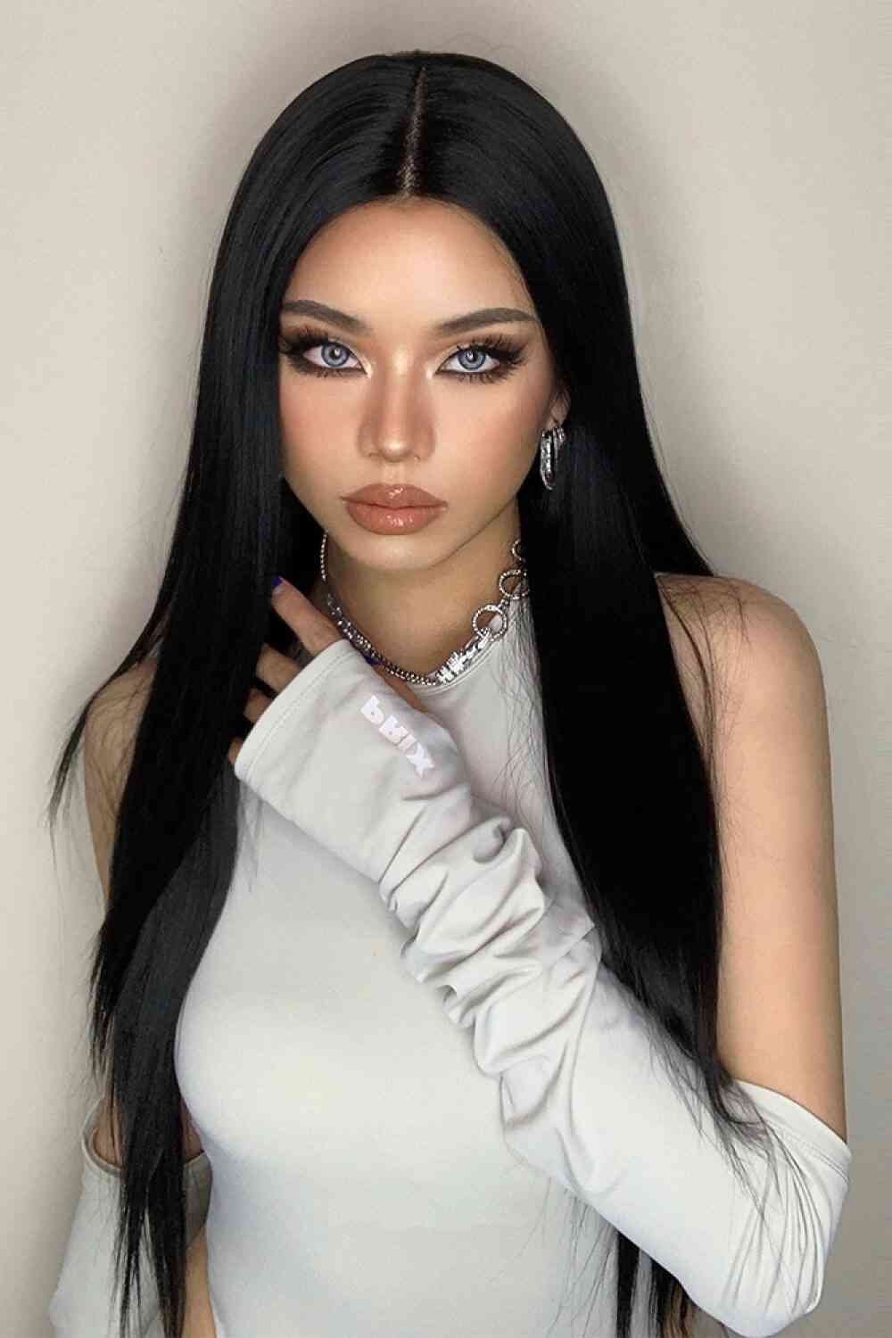 13*2" Long Lace Front Straight Synthetic Wigs 26" Long 150% Density - lolaluxeshop