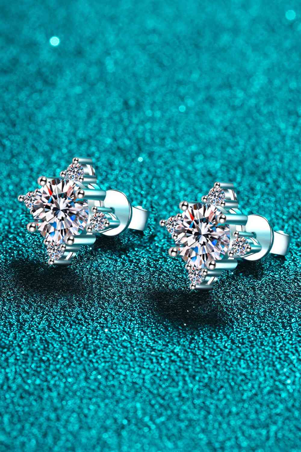 Four Leaf Clover 2 Carat Moissanite Stud Earrings - lolaluxeshop