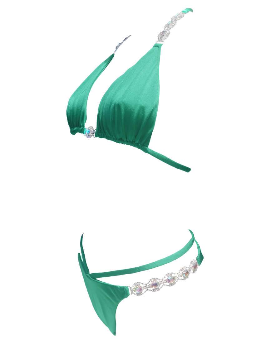 Shanel Triangle Top & Tango Bottom - Green - LOLA LUXE