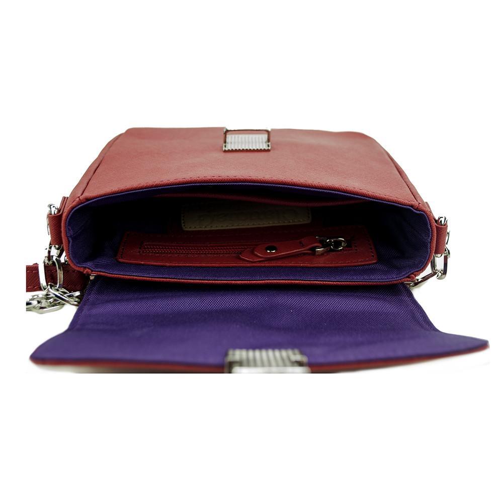 Tiny Leather Handbag -Cabernet (Option 1) - LOLA LUXE