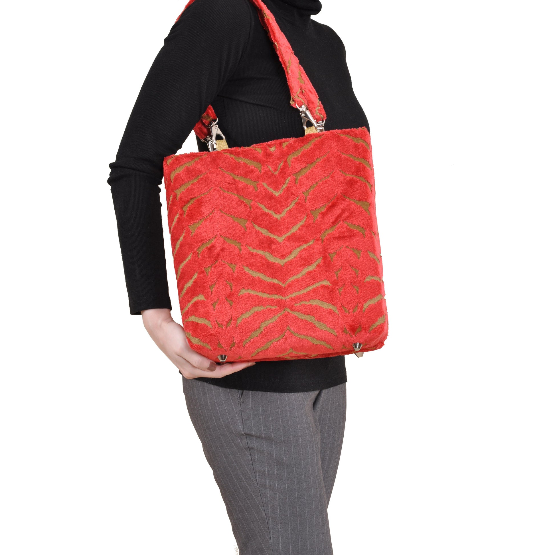 Magnetic Orange Small Tote - LOLA LUXE