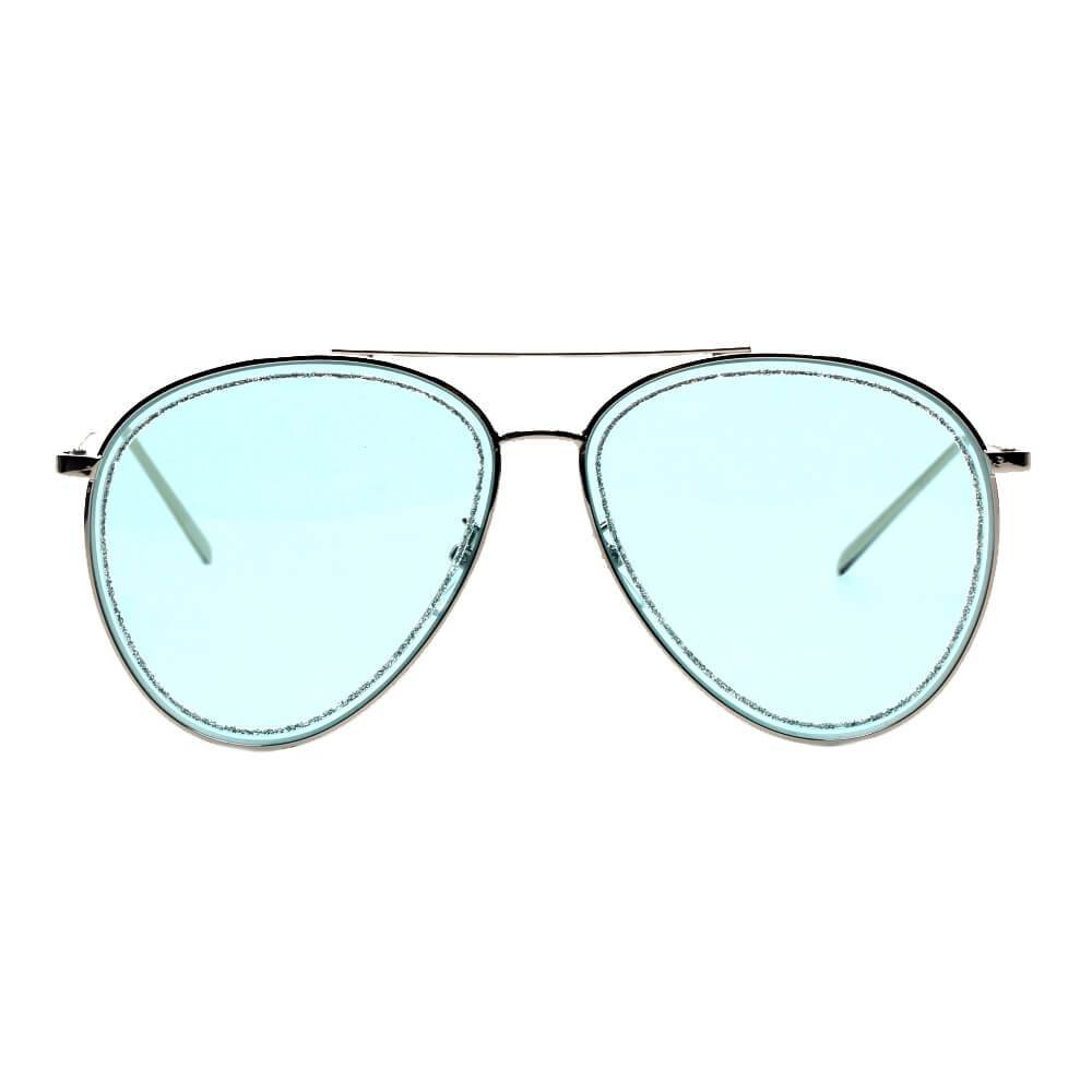 NAMPA | Women Glitter Rimmed Fashion Aviator Sunglasses - lolaluxeshop