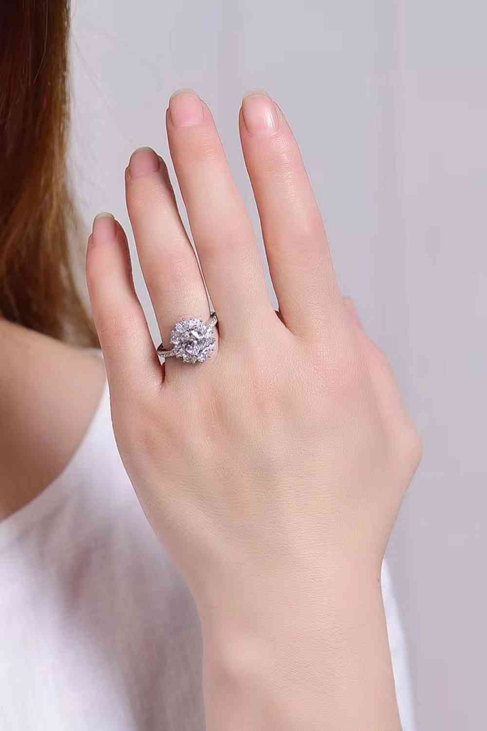 2 Carat Moissanite Floral 925 Sterling Silver Ring - lolaluxeshop