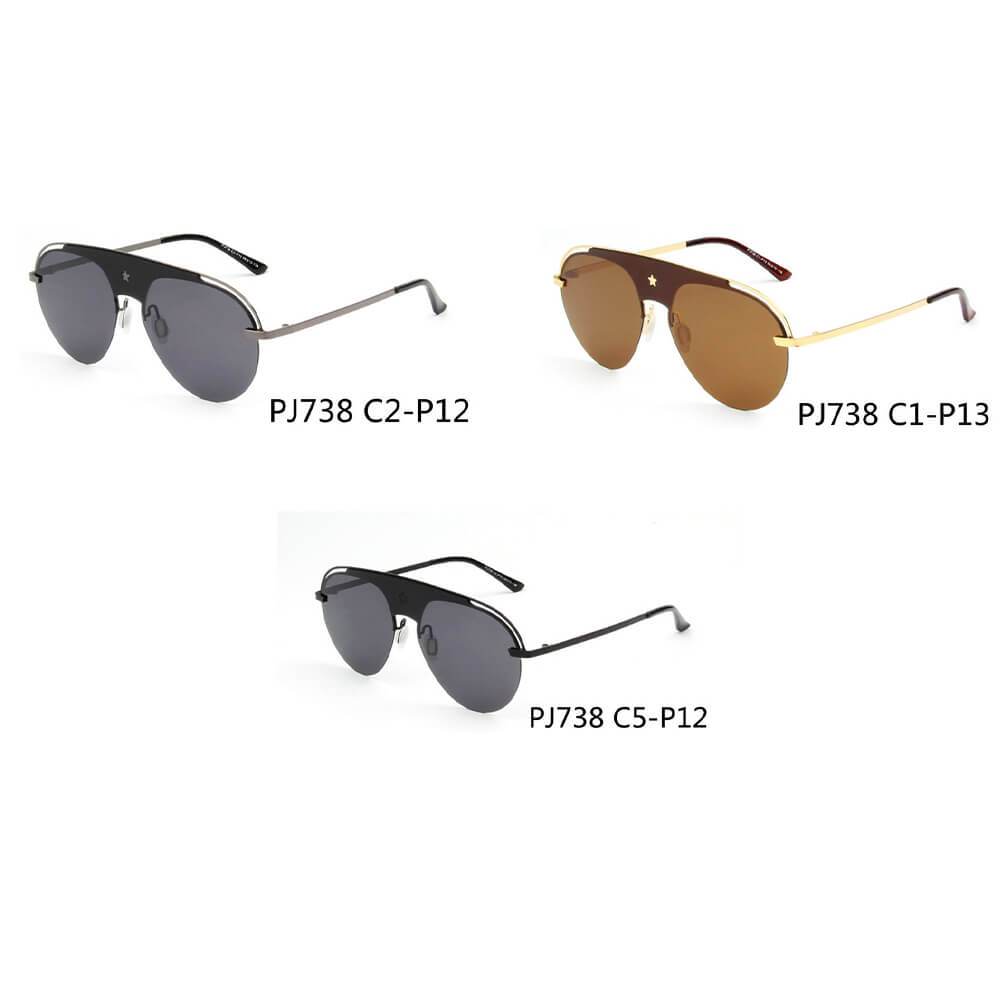 OVIEDO | Classic Polarized Aviator Fashion Ornate Brow Bar Sunglasses - lolaluxeshop