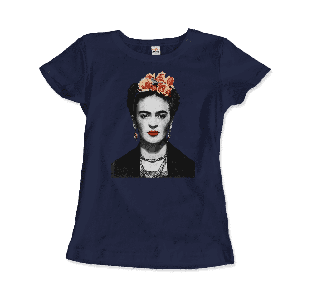 Frida Kahlo With Flowers Poster Artwork T-Shirt - LOLA LUXE