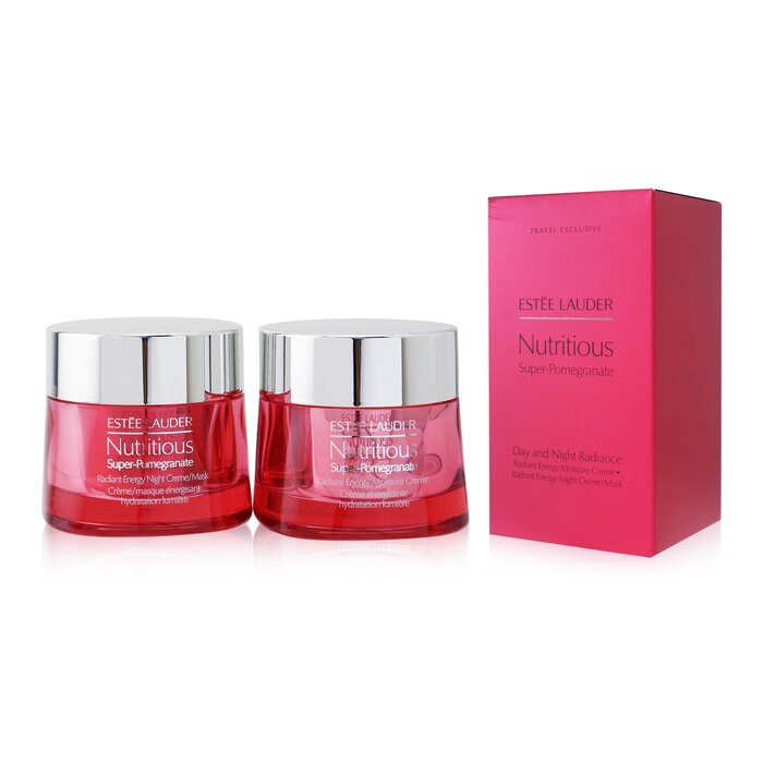 ESTEE LAUDER - Nutritious Super-Pomegranate Day & Night Radiance Set: Moisture Creme 50ml+ Night Creme/Mask 50ml - LOLA LUXE