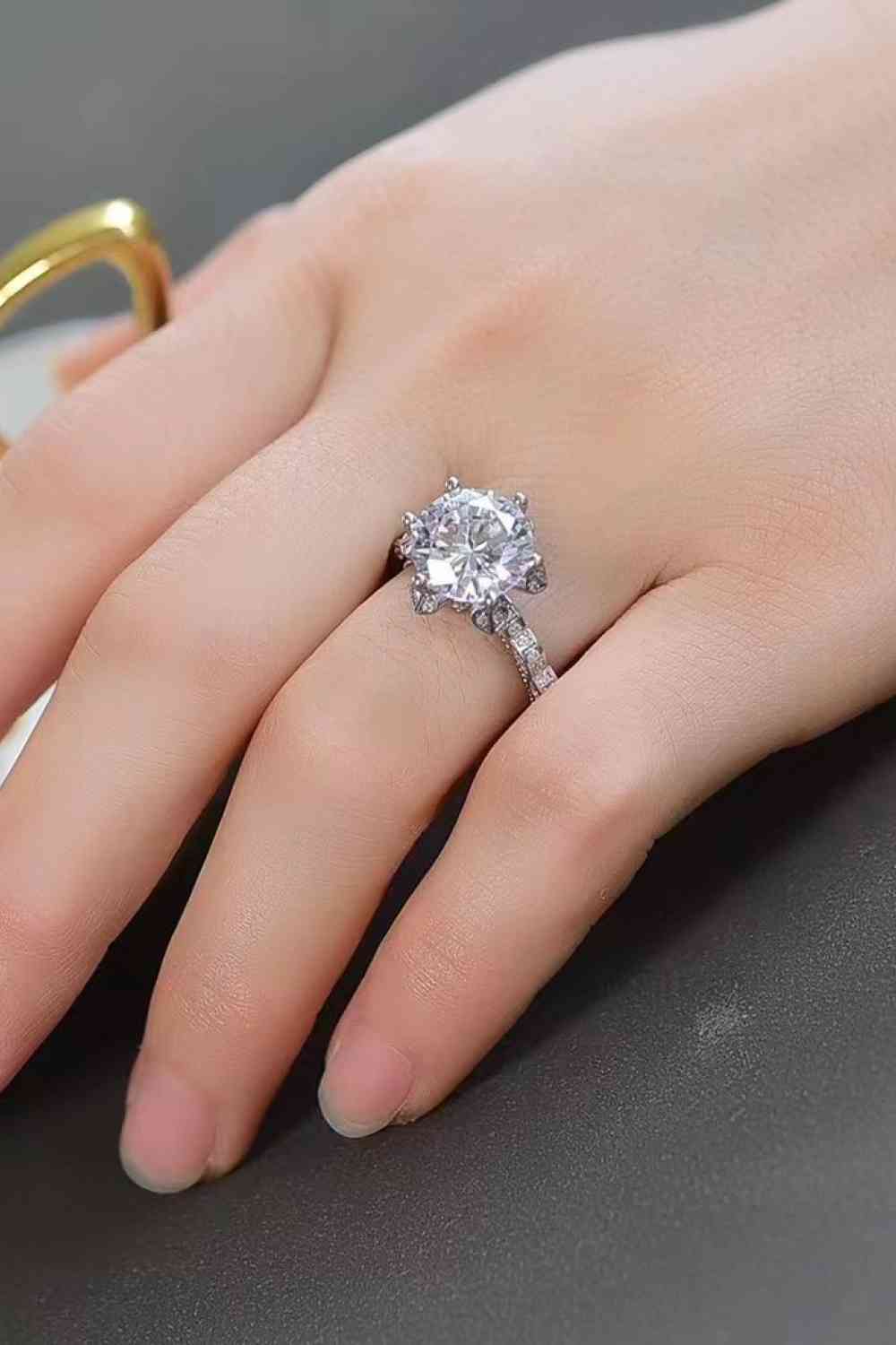 5 Carat Moissanite Heart 925 Sterling Silver Ring - lolaluxeshop