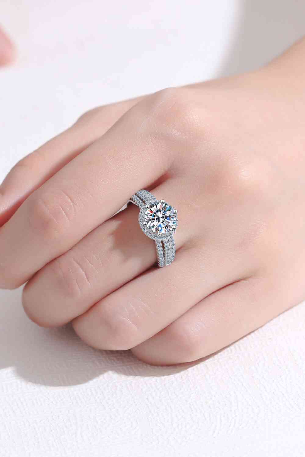 Sterling Silver Moissanite Ring - lolaluxeshop