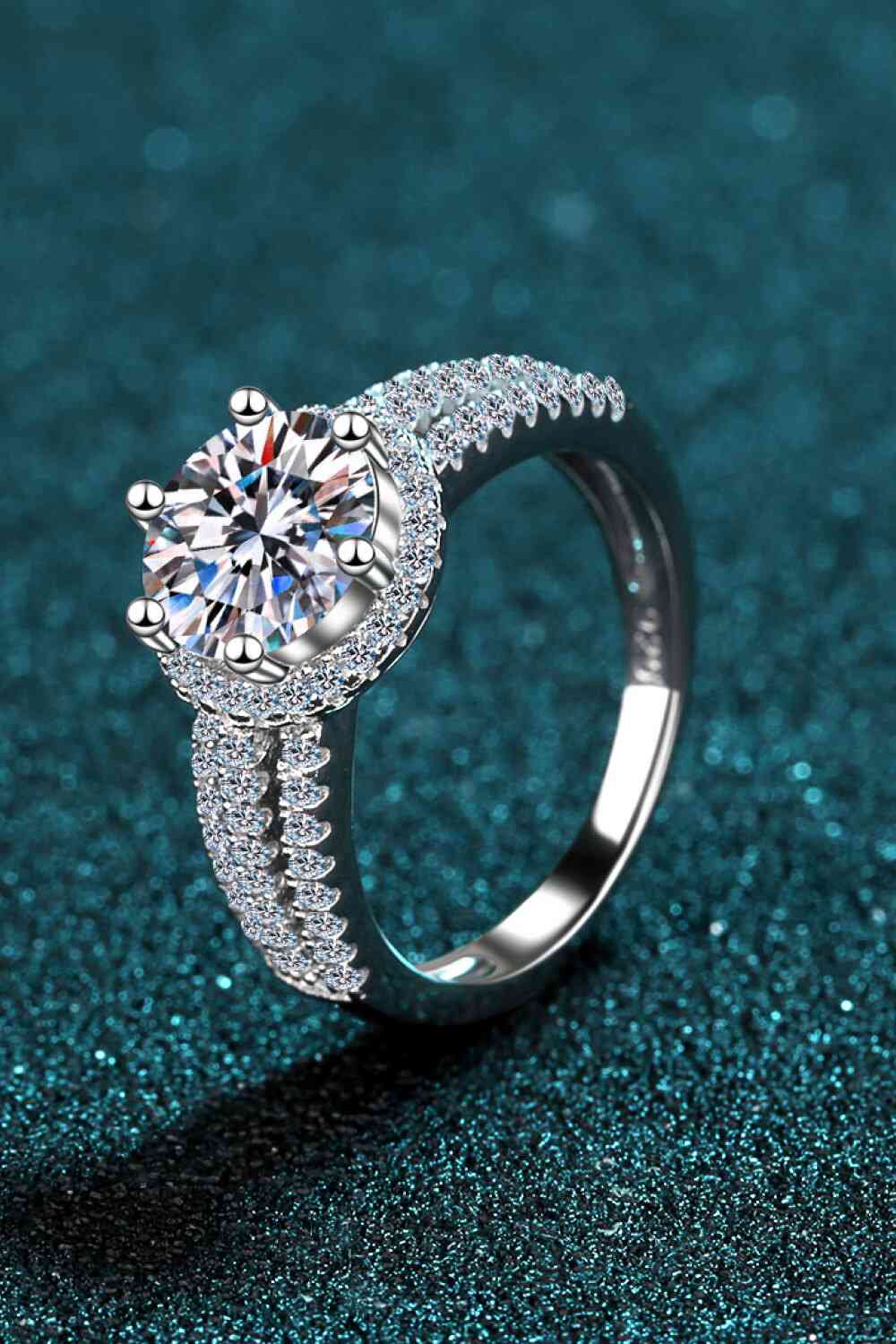 Sterling Silver Moissanite Ring - lolaluxeshop