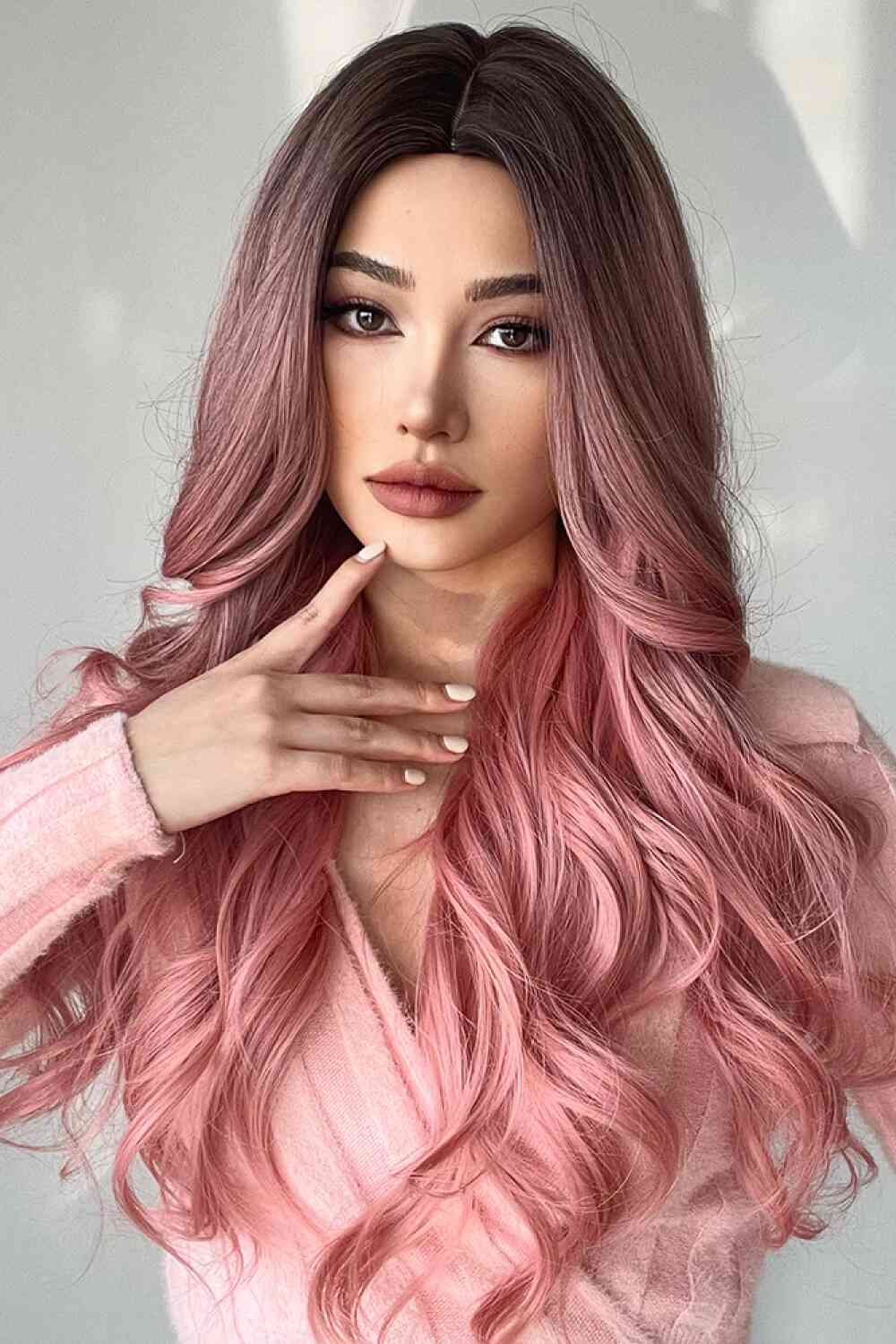 Fashion Wave Synthetic Long Wigs in Pink 26'' - lolaluxeshop