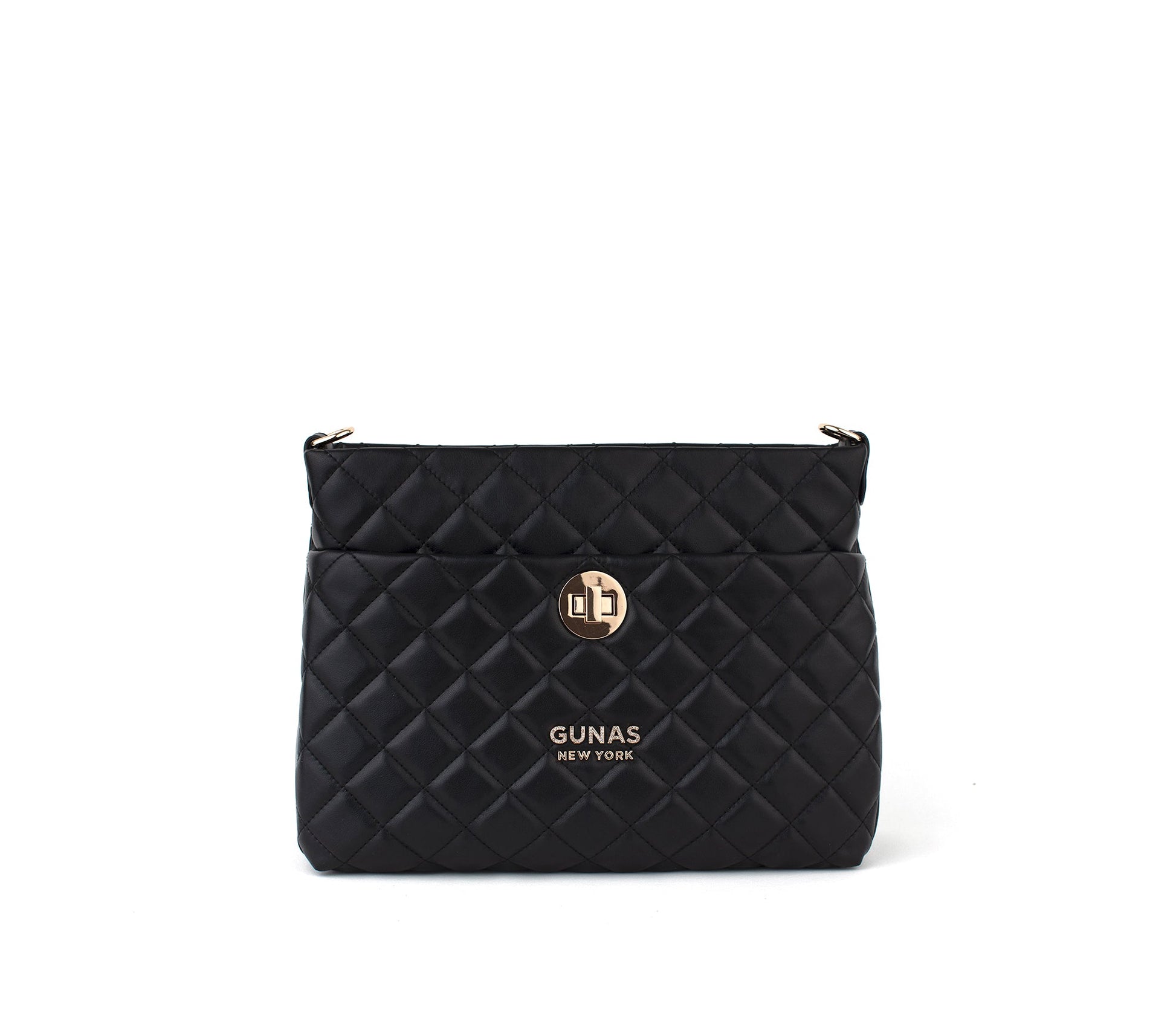 Koi - Black Quilted Vegan Leather Purse - lolaluxeshop