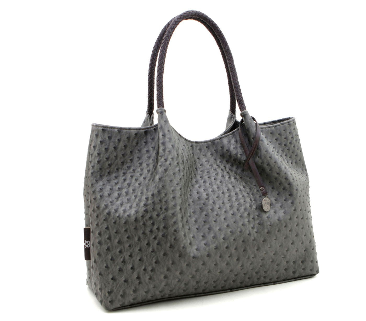 Naomi - Dark Gray Vegan Leather Tote Bag - LOLA LUXE