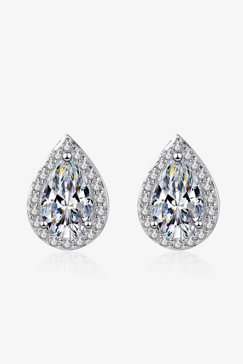 Moissanite Teardrop Stud Earrings - lolaluxeshop