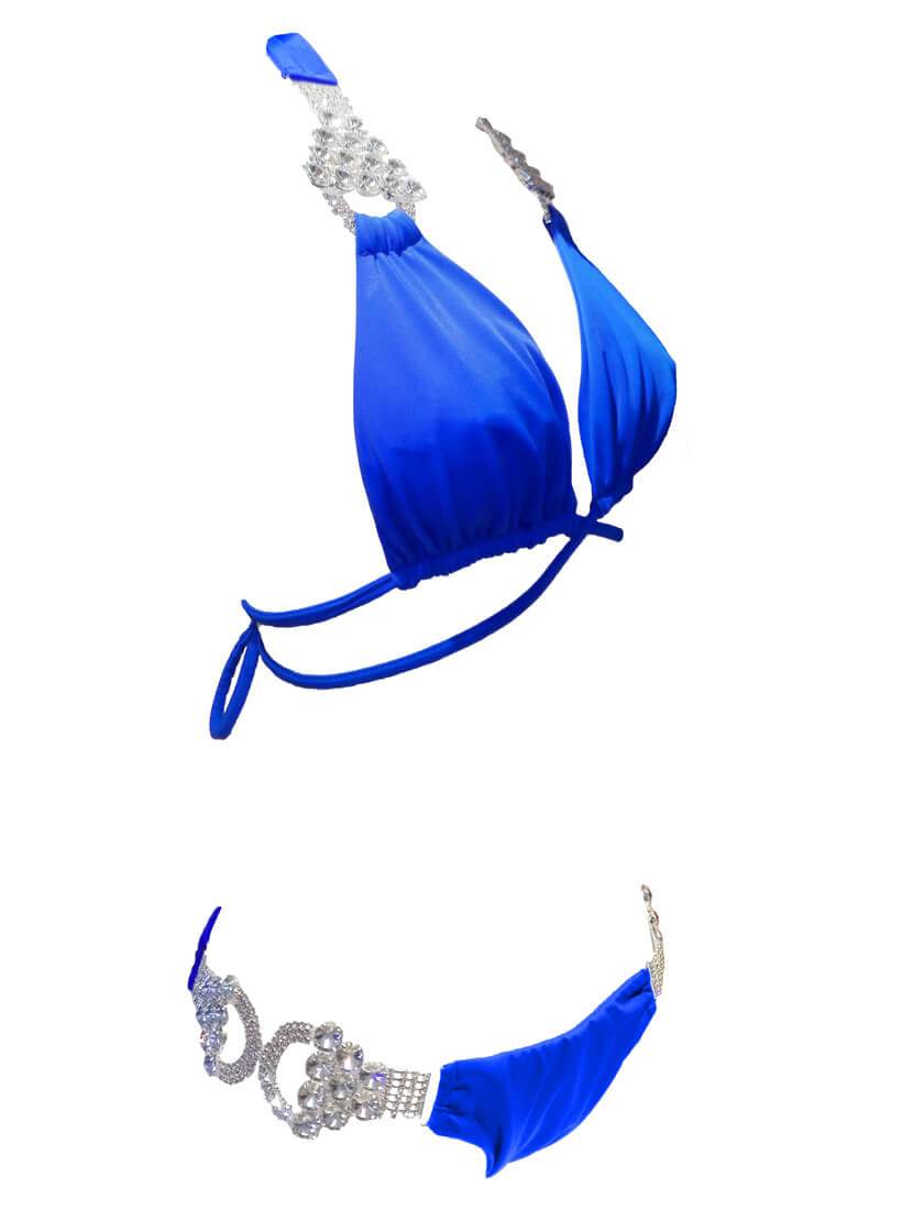 Nicole Halter Top & Skimpy Bottom - Blue - LOLA LUXE