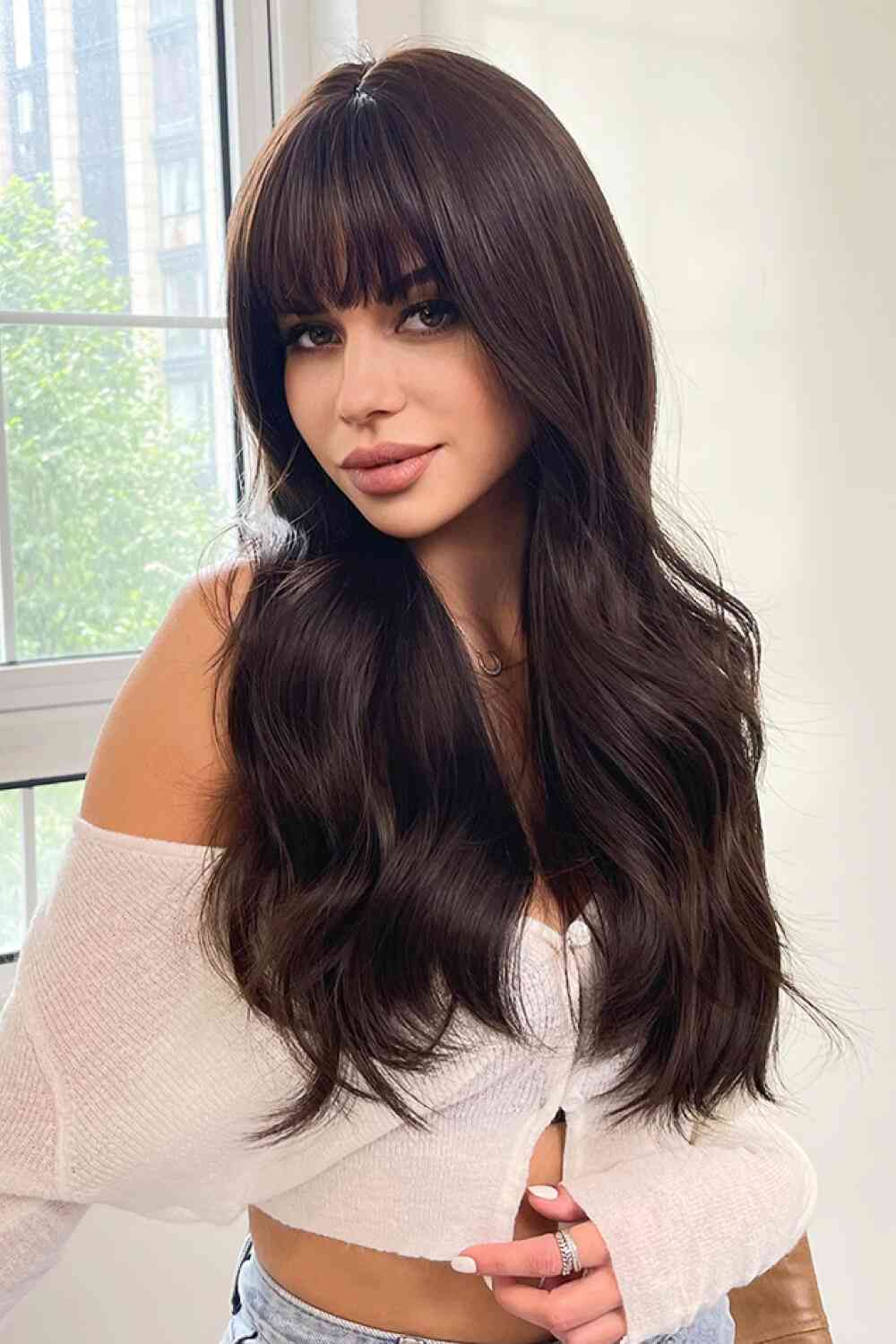 Full Machine Long Wave Synthetic Wigs 24'' - lolaluxeshop