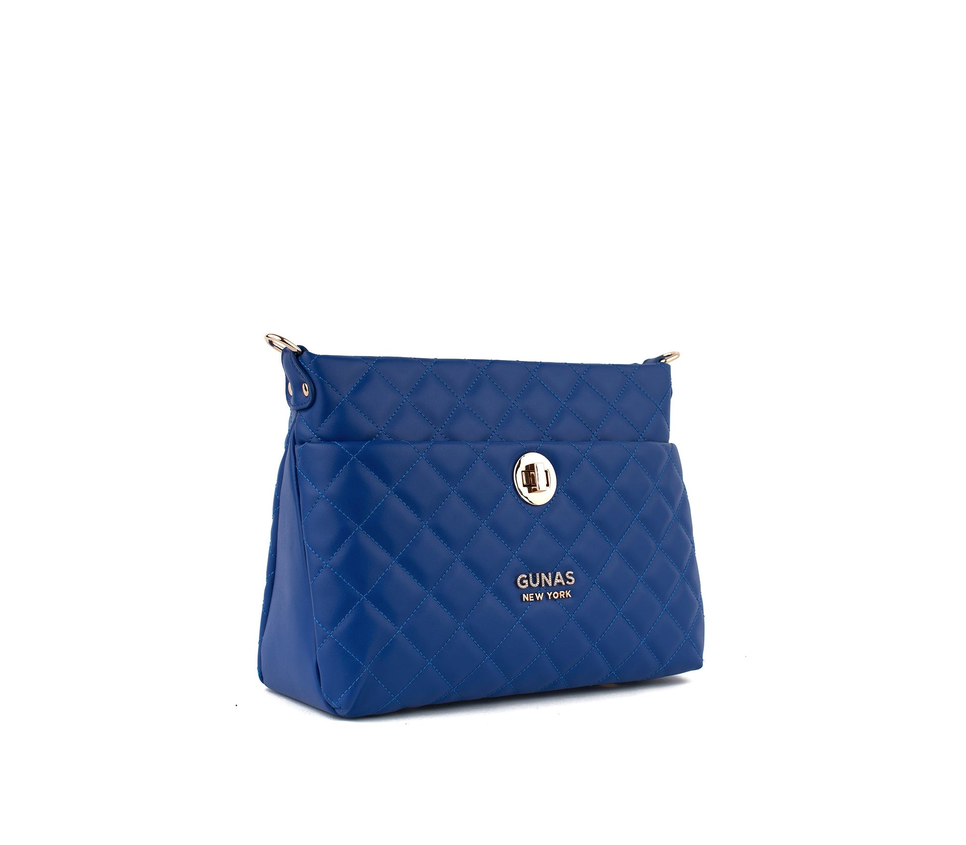 Koi - Blue Quilted Vegan Leather Purse - lolaluxeshop