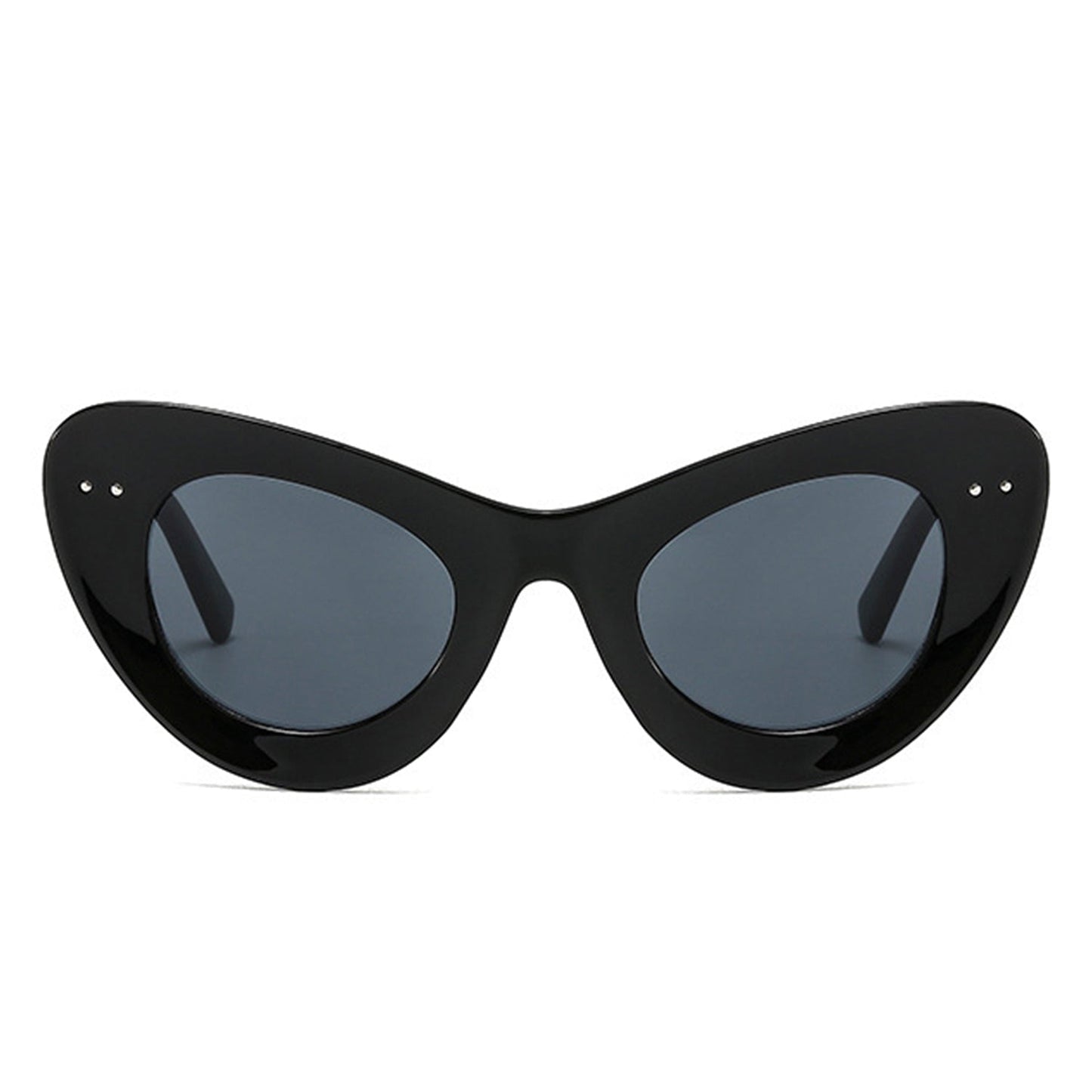 Luminara - Women Fashion Retro Round Cat Eye Sunglasses - lolaluxeshop