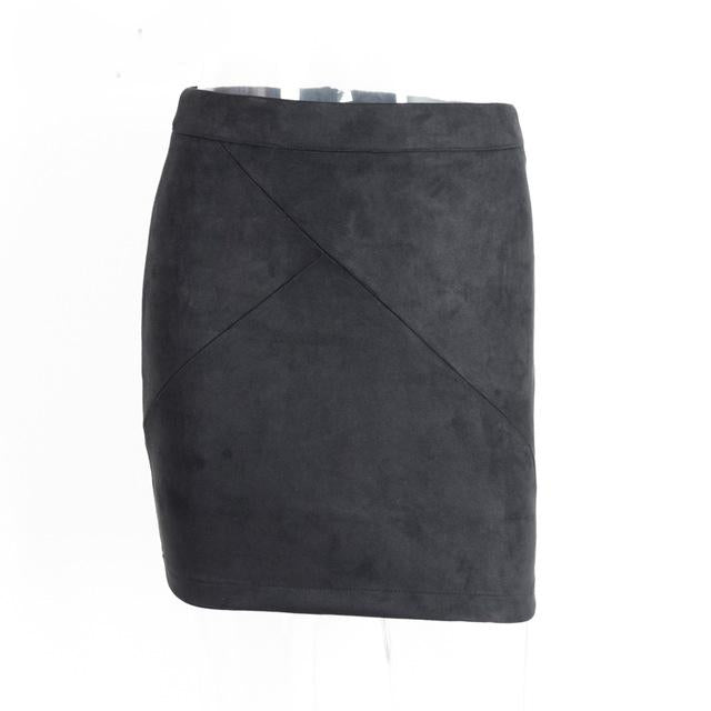 Vintage Leather Suede Pencil Skirt - LOLA LUXE