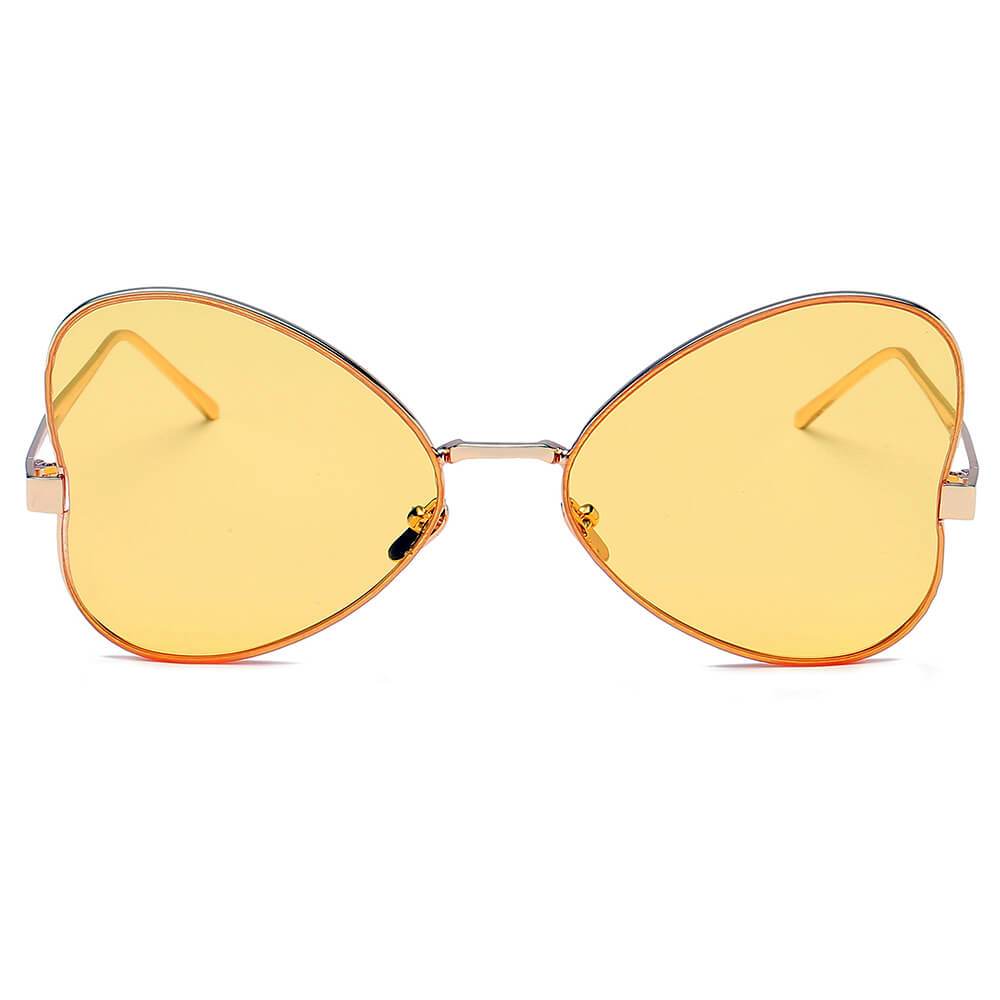 LINDSAY | Women Oversized Rounded Butterfly Fashion Sunglasses - lolaluxeshop