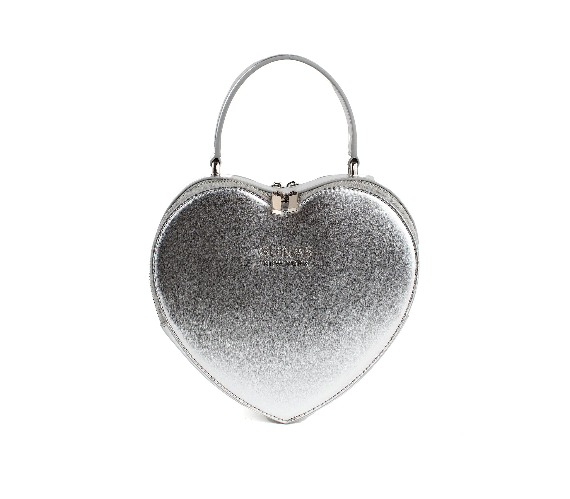 Sweetheart - Silver Vegan Crossbody Bag - lolaluxeshop